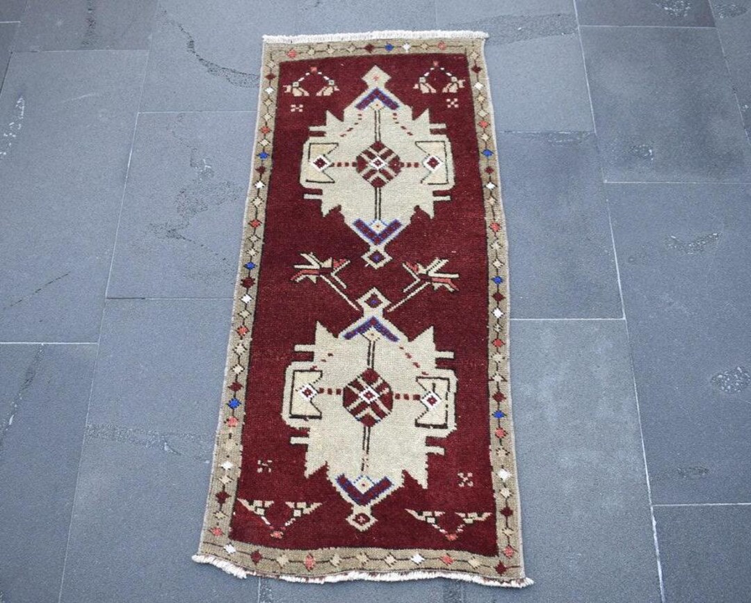 Bohemian Small Rug Wool Rug Free Shipping 1.6 X 3.5 Ft Home Decor ...