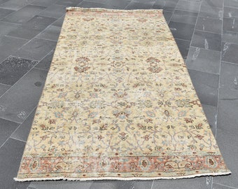 Oushak rug, Area rug, Turkish rug, Handwoven vintage rug, Home decor, Oriental rug, Runner rug, Bedroom rug, Carpet 3.8 x 8.1 ft RLO0571