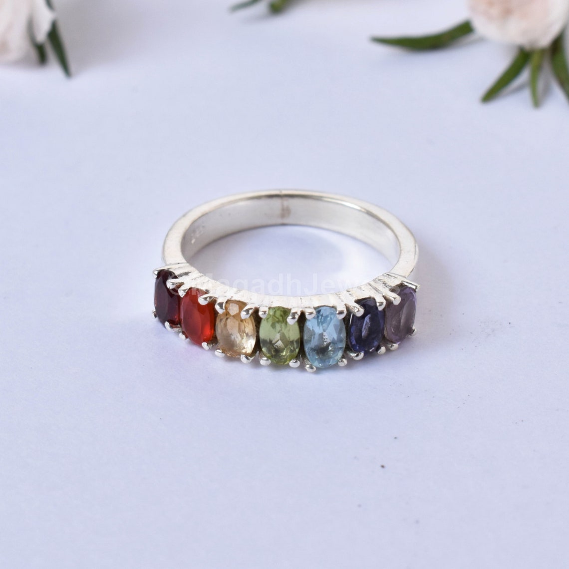 Seven Chakra Ring Healing Ring Energy Chakra Ring Etsy