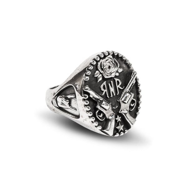 Bague canon et rose - Argent 925‰