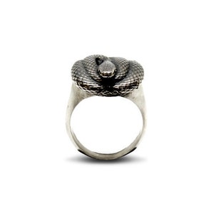 Black Mamba Snake Ring - Silver 925‰