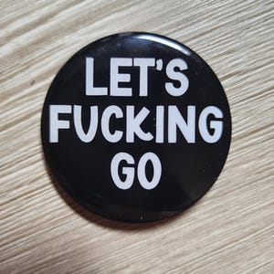 Pool / Billiards Pocket Marker, 2 inch, Let's F'ing Go / 8-Ball, Solid Black or Glitter, Eight Ball Game League