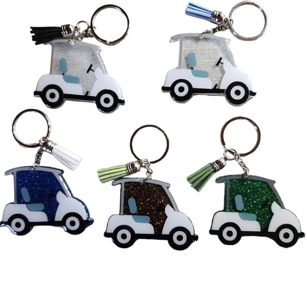 3 Inch Golf Cart Keychain, Purse Accessory, Bag Charm, Golf, Golfer,  Golf Cart Gang, Camper, Camp life