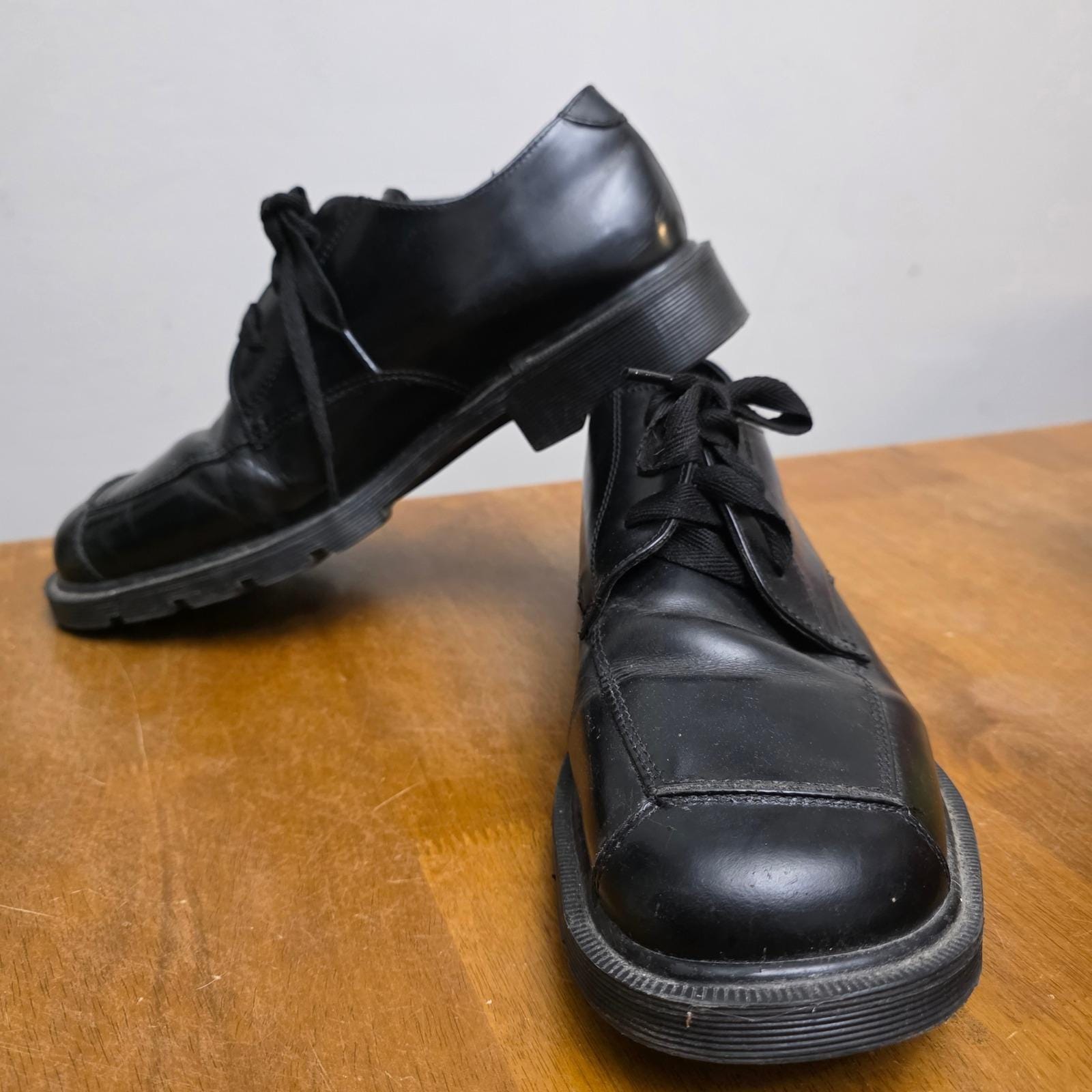靴 Vintage square toe Leather Shoes Men Vintage Square Toe Shoe - Etsy