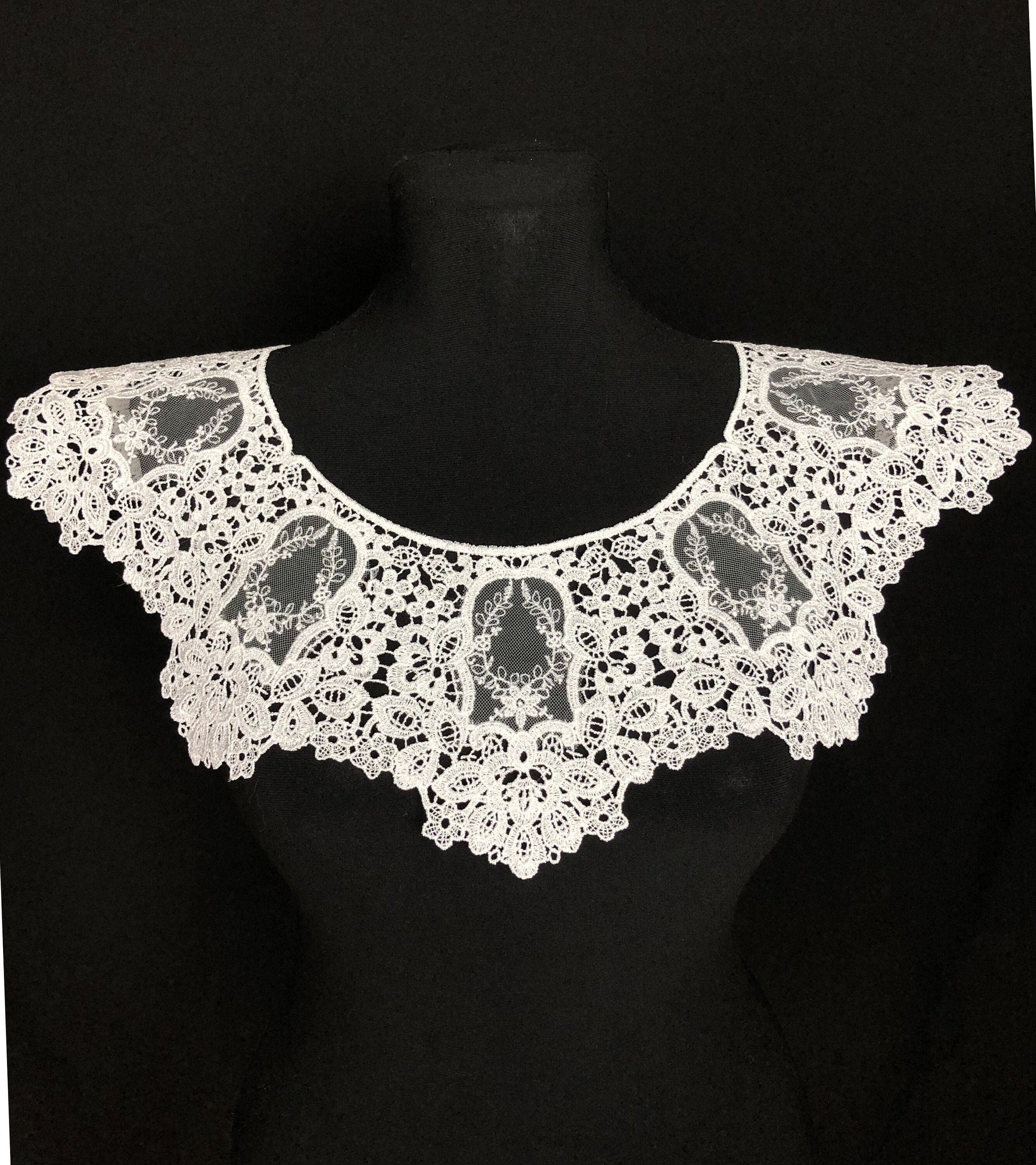 Lace collar. White collar. Etsy