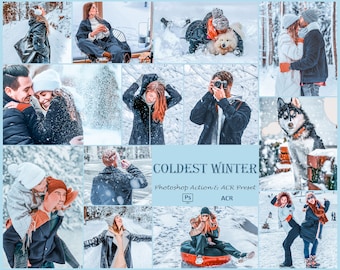 10 Coldest Winter Photoshop Actions And ACR Presets, Insta Blogger Ps Action, Cold Season Filter Editing, Instagram For HDR Theme