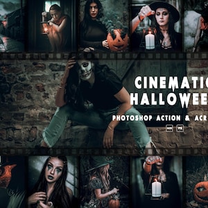 10 Cinematic Halloween Photoshop Actions And ACR Presets, Spooky Style Blogger Ps Action, Best Horror Filter Editing, Instagram For Dark