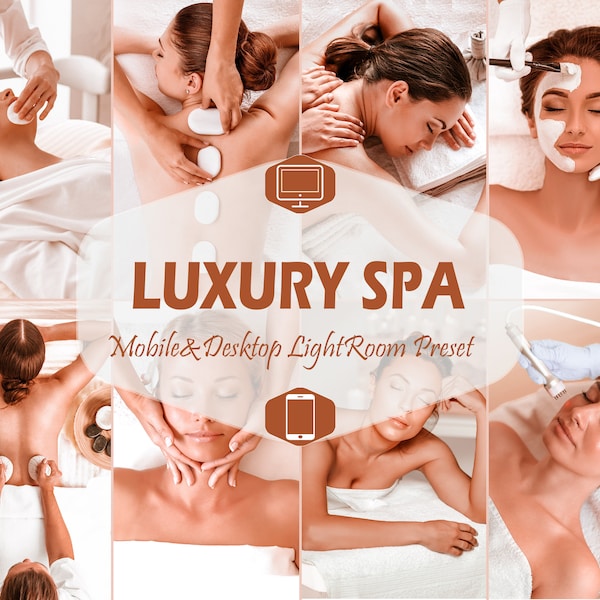 12 Luxury SPA Mobile & Desktop Lightroom Presets, Relaxing Massage LR Preset, Best Filter, DNG Facial Blogger, Lifestyle For Cold Theme
