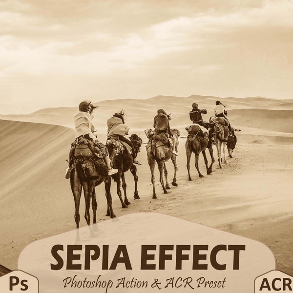 10 Sepia Effect Photoshop Actions And ACR Presets, Vintage Ps action, Lifestyle Best Photography Filter Editing, Blogger For Travel Theme