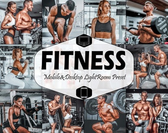 Gym Sports Lifestyle Preset Instagram Blogger photo filter bodybuilding photography 12 Mobile Lightroom Presets Fitness Pro Workout theme