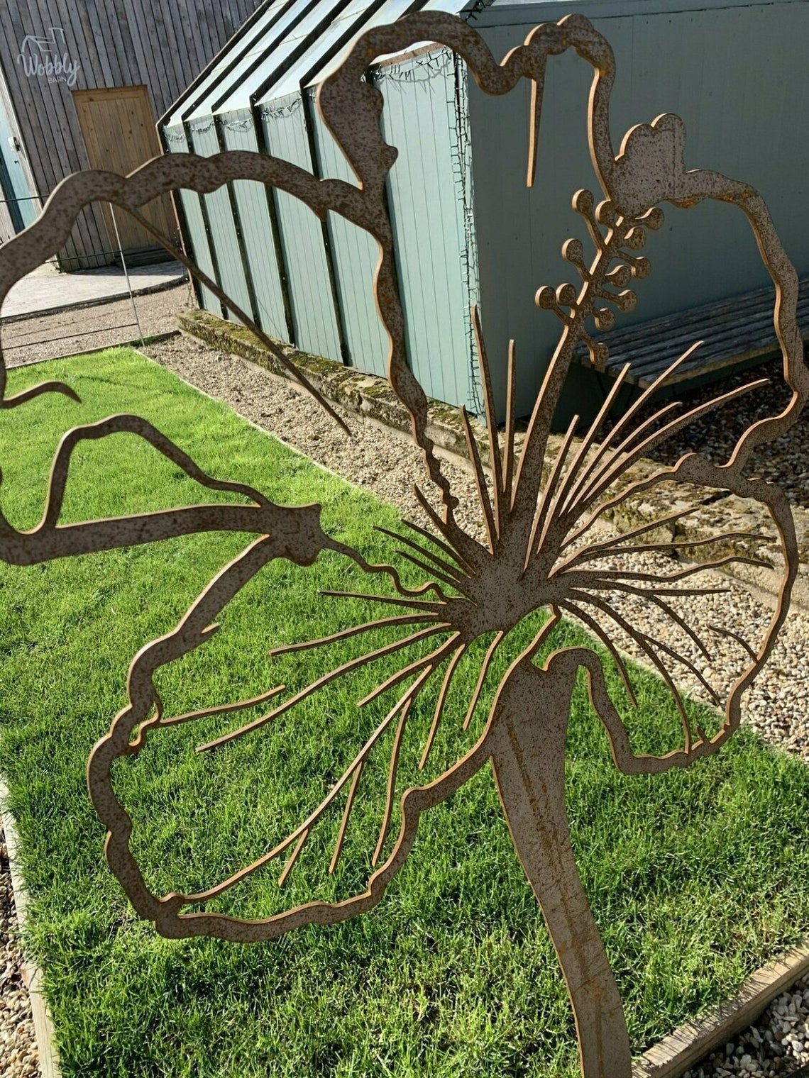 Metal Garden Ornament Poppy Garden Sculpture Etsy UK