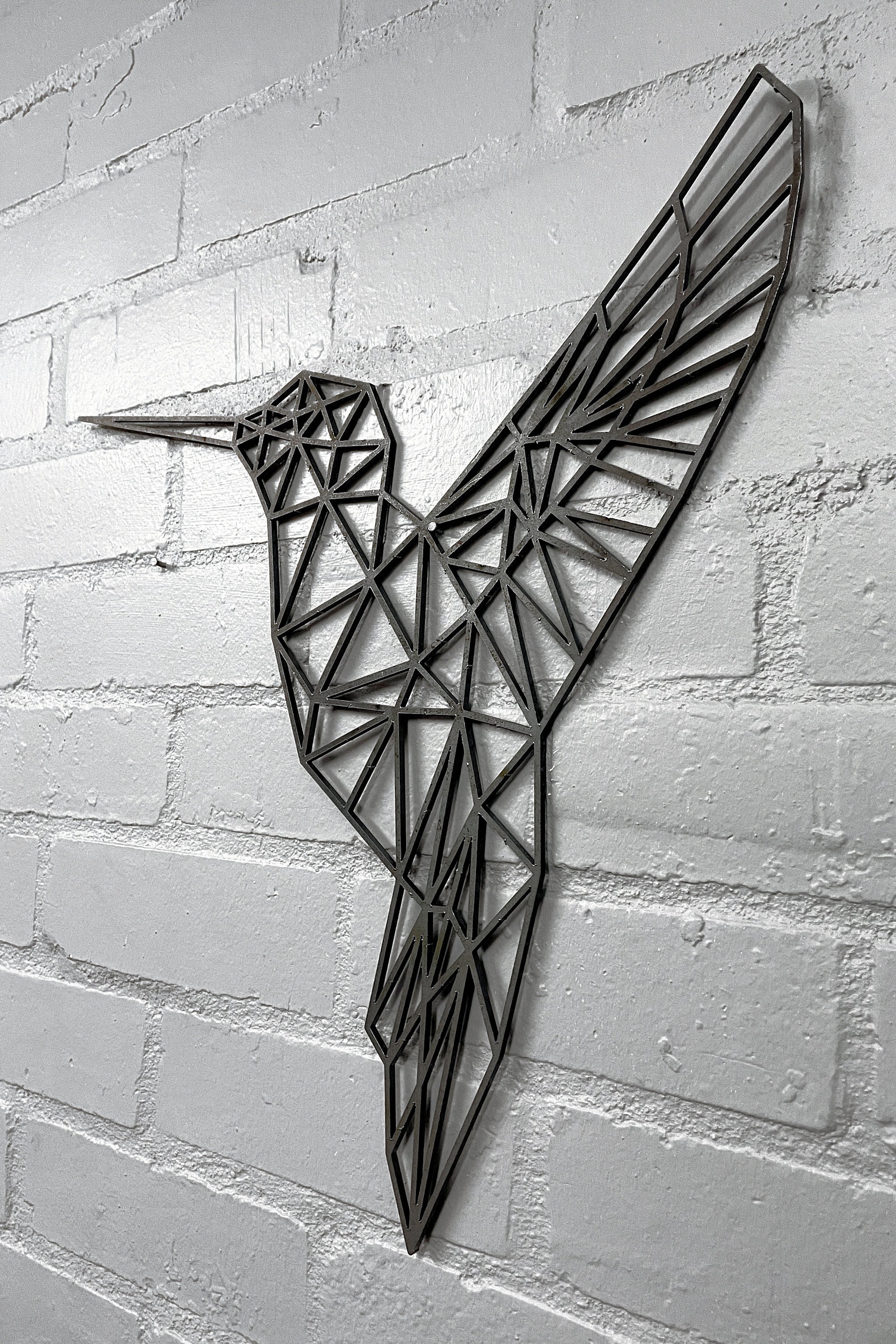 Geometric Wall Art Hummingbird Etsy