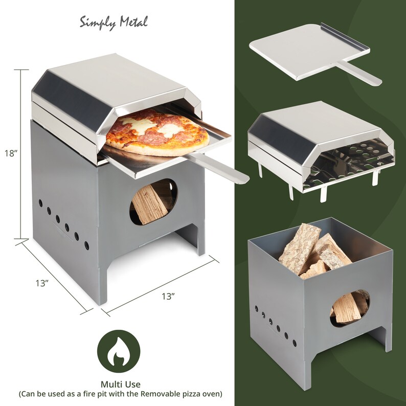 Single Pizza Oven & Fire Pit With Free Cover Etsy