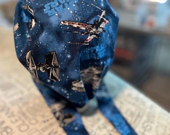 Star Wars big tie back scrub hat