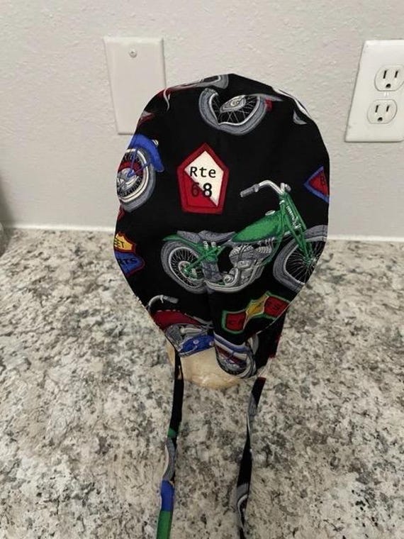 Motorcycle scrub hat