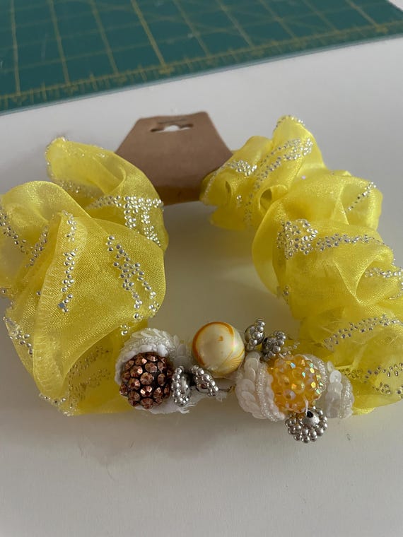 big beaded scrunchie