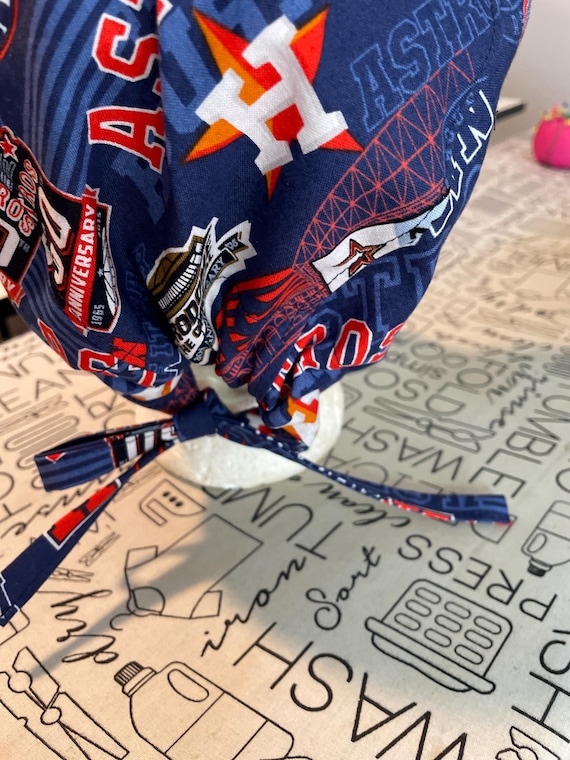 Astros tie back scrub hat