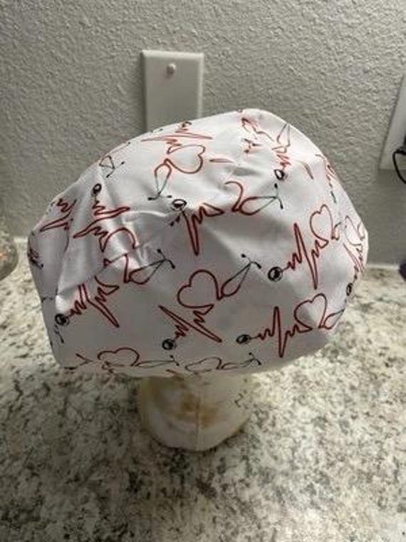 ekg scrub hat