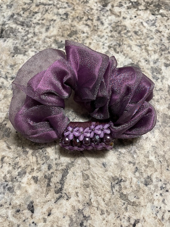 beaded fancy scrunchies