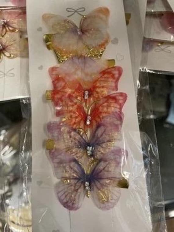 butterfly hair clips