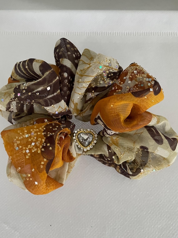 beaded big scrunchie