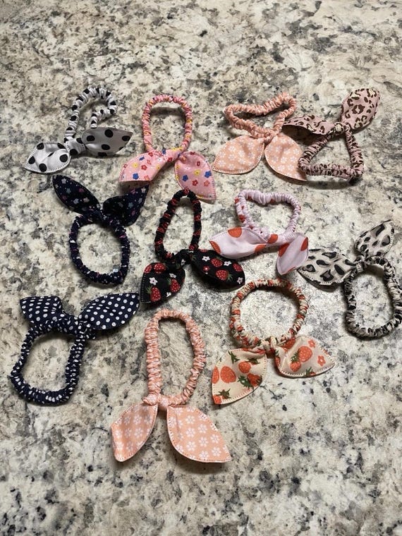 tiny hair ties with bow