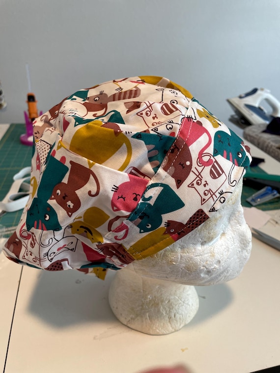 Animal print scrub hat