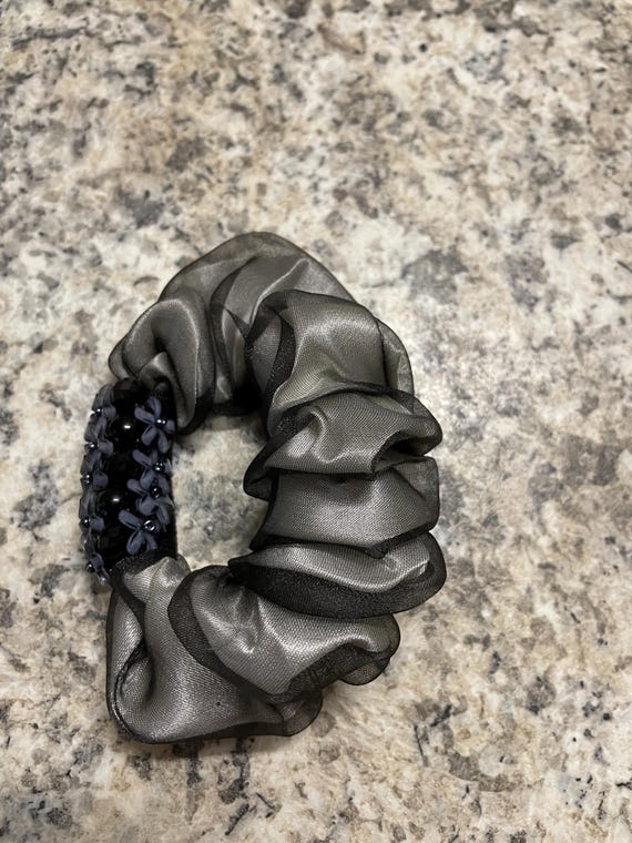 beaded scrunchie