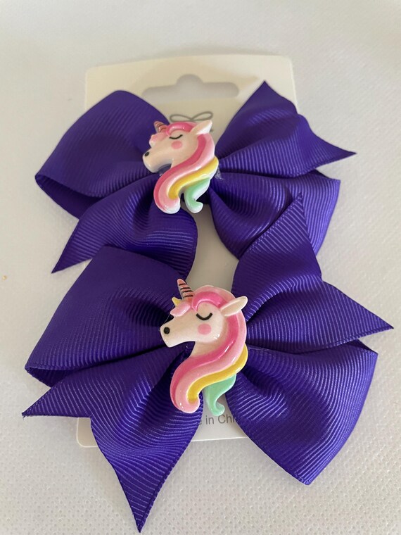 unicorn hair clips