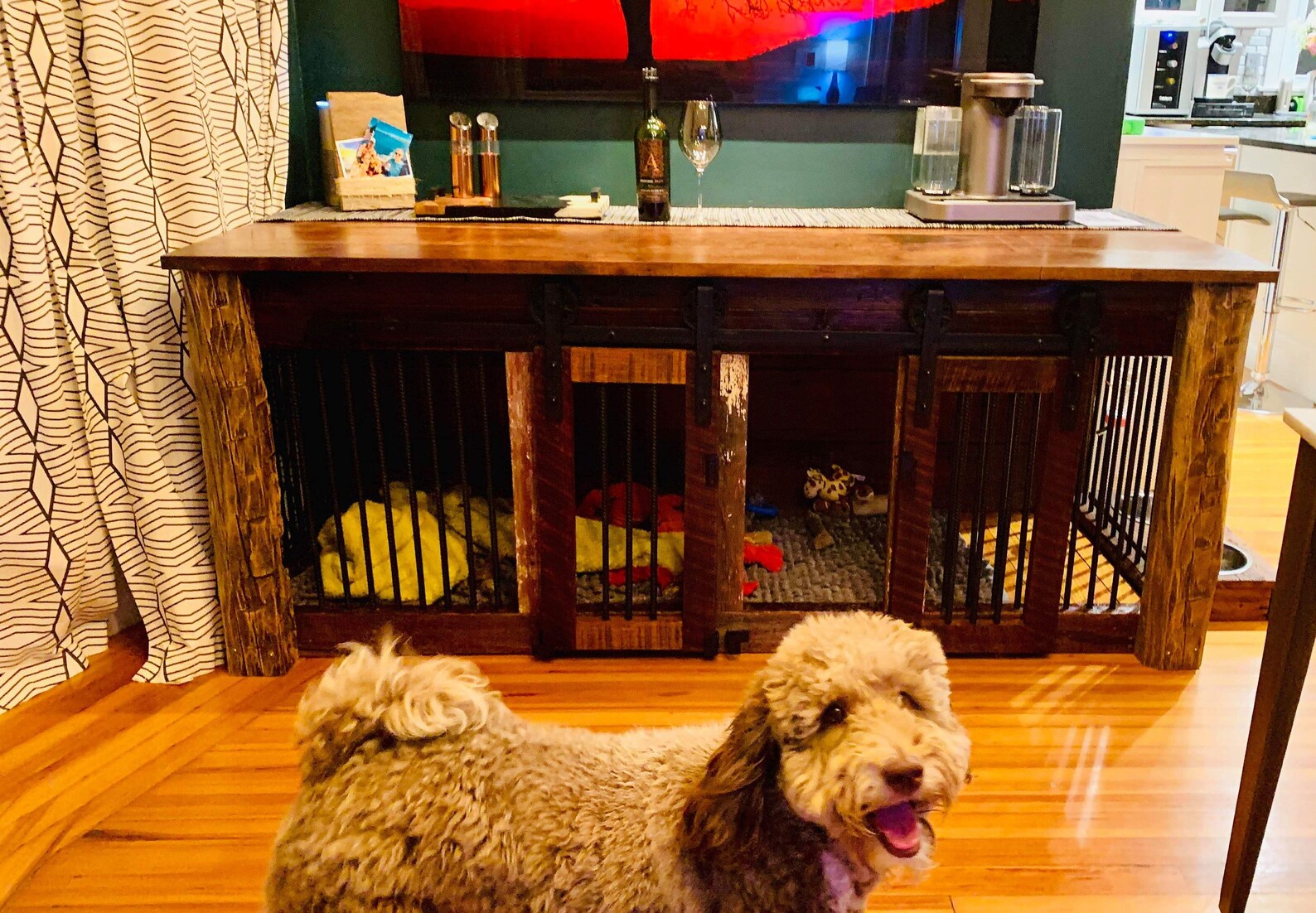 Custom made dog kennel custom made dog crate hardwood dog Etsy