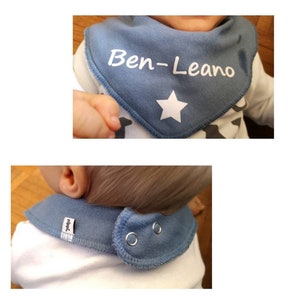 Baby scarf with name for boys and girls, drool scarf, personalized motif different colors, gift for a birth image 8
