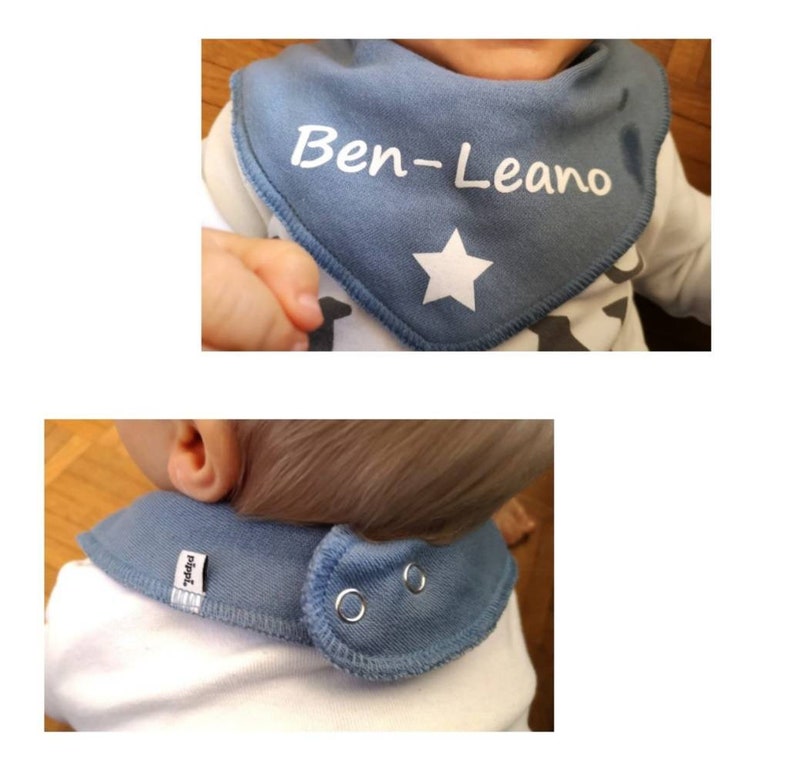 Baby Halstuch mit Name für Junge und Mädchen, Sabbertuch, personalisiert Motiv verschiedene Farben, Geschenk zur Geburt Bild 8