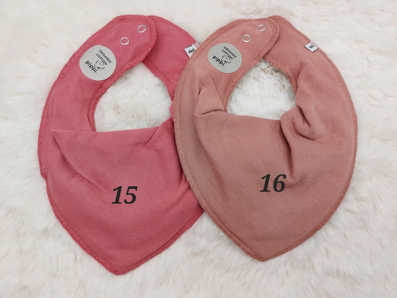 Baby Halstuch mit Name für Junge und Mädchen, Sabbertuch, personalisiert Motiv verschiedene Farben, Geschenk zur Geburt Bild 5