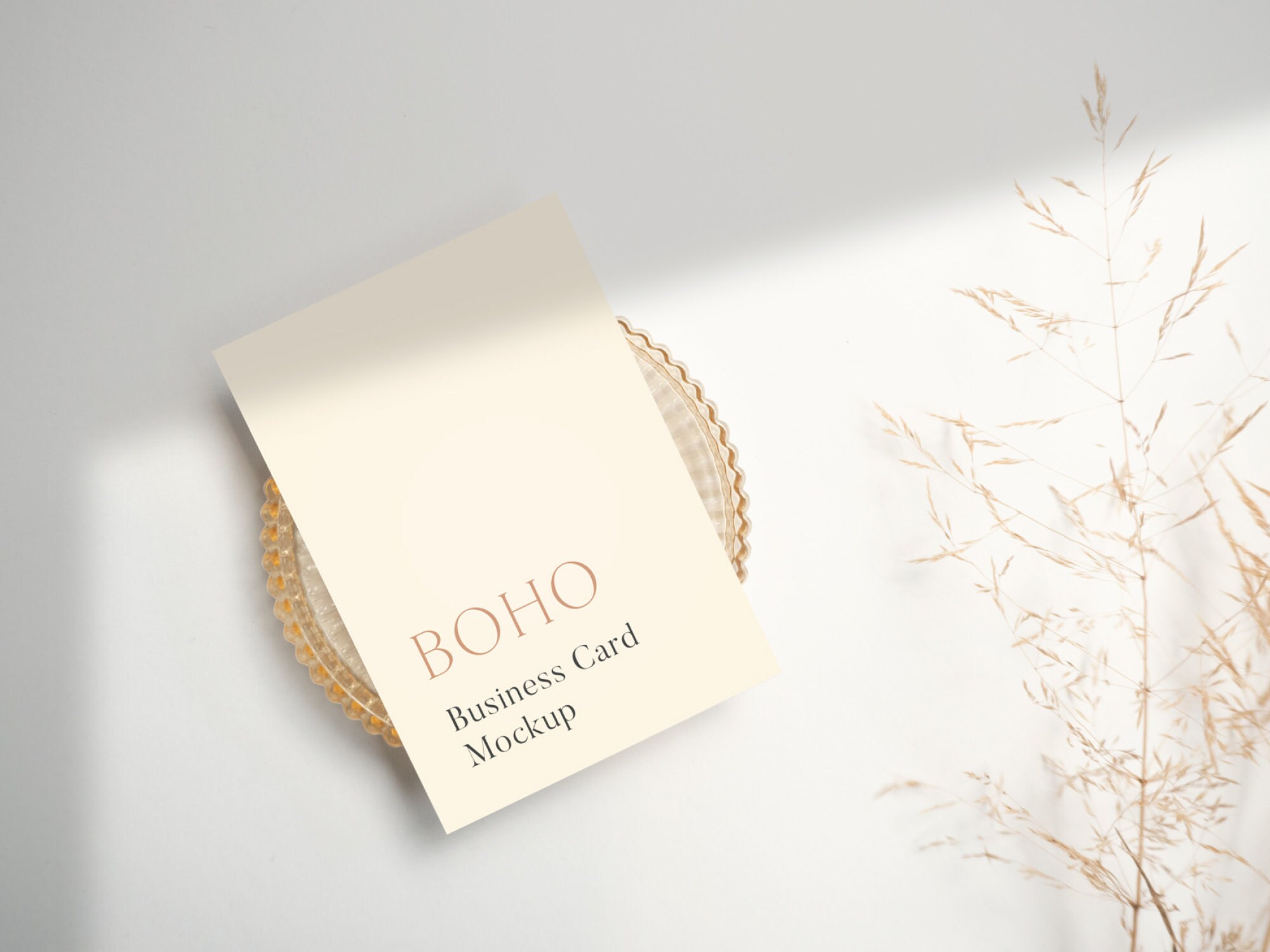 Boho Business Card Mockup for 6 Digital Download