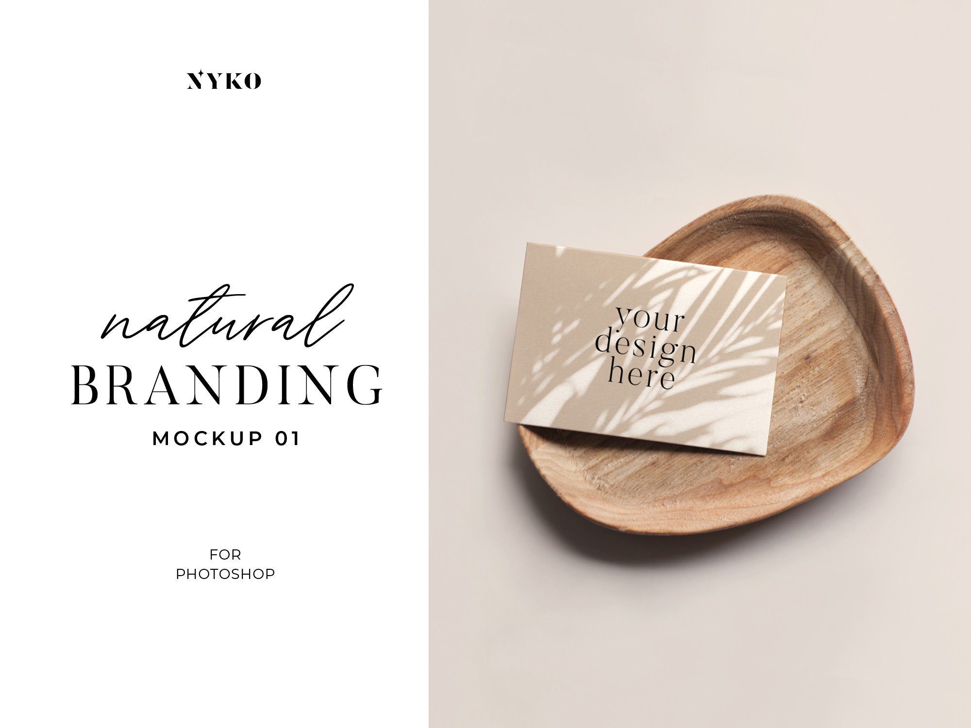 Download Natural Branding Card Mockup For Photoshop Digital Download Etsy