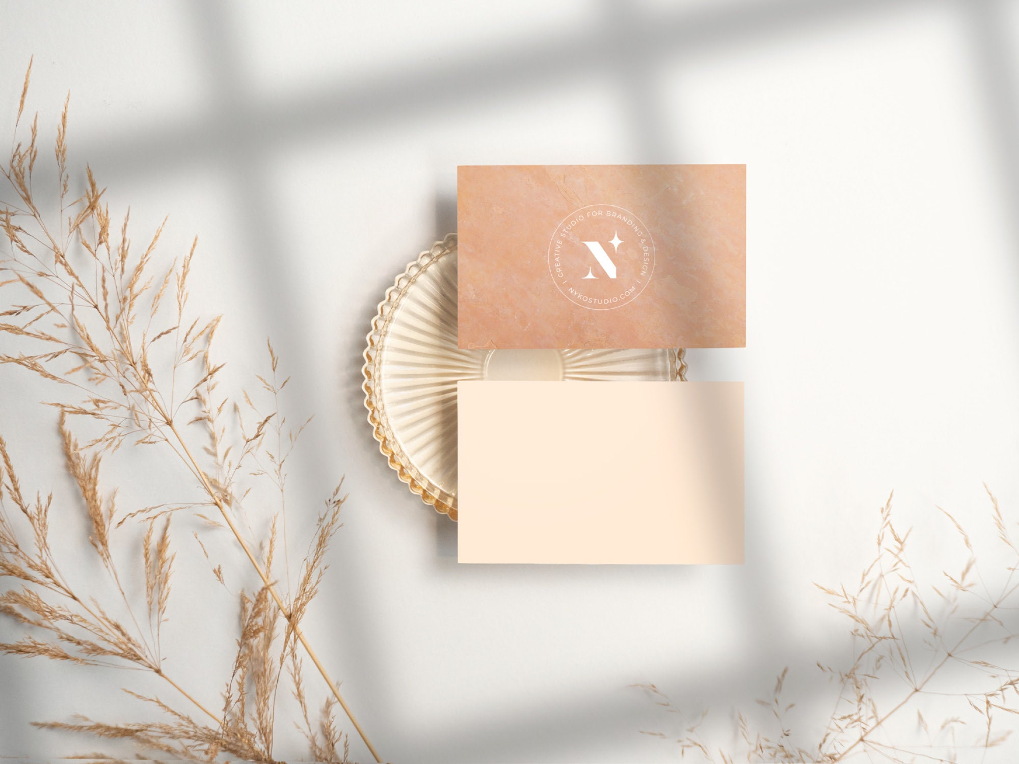 Boho Business Card Mockup for 2 Digital Download