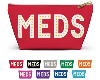 Medicine Bag | MEDS travel pouch | Diabetes Allergy Asthma Bag | Bathroom Organizer | Multiple colors and sizes