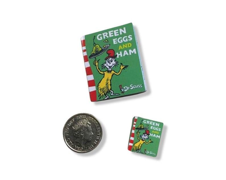 Dr Seuss Green eggs and ham 1 dollhouse miniature books 