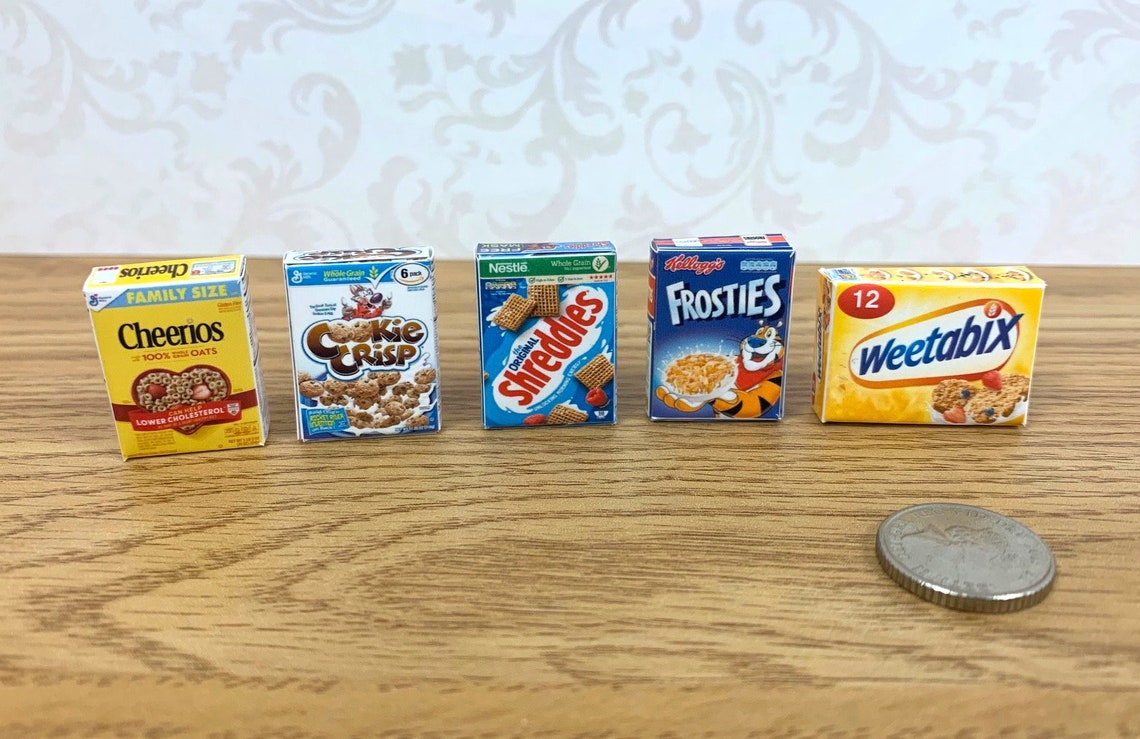 Miniature Cereal Boxes Dolls House Cereal Boxes Dolls Etsy