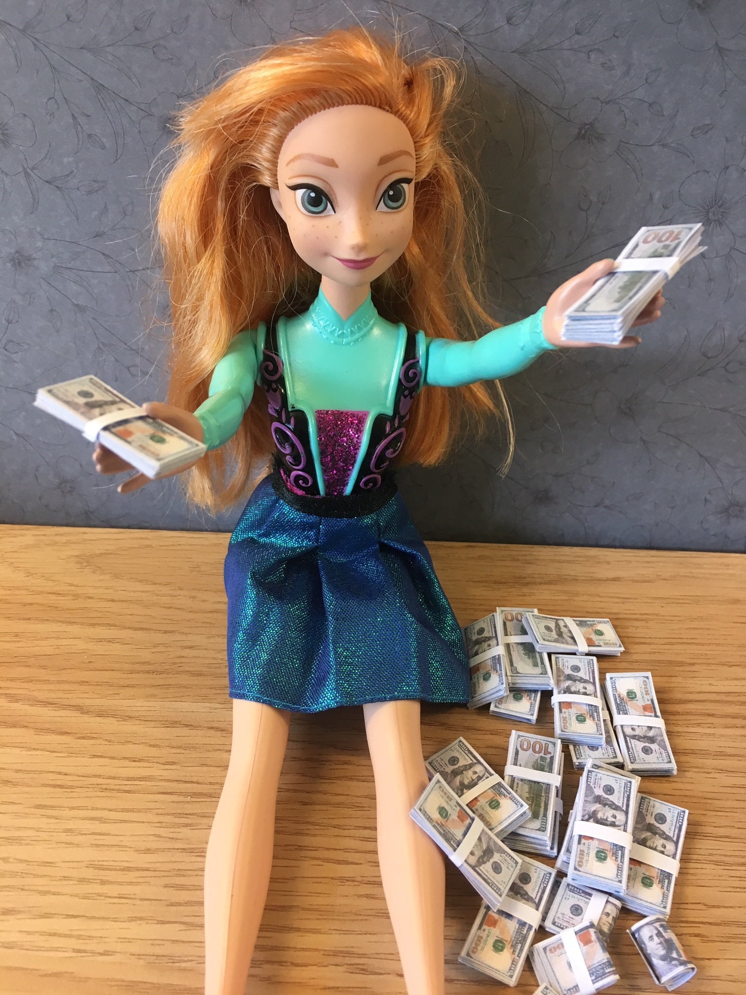 Dolls House Miniatures Money Stacks 100 US Dollar Bills Etsy
