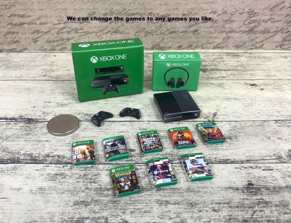 Dollhouse Miniatures Xbox One Console Bundle Console & - Etsy