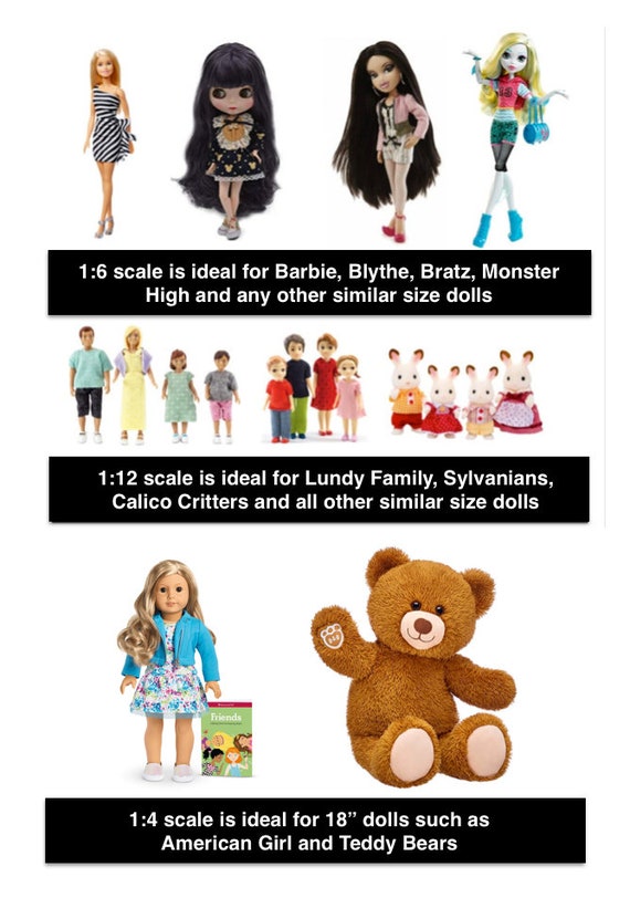 Handmade 1:12th Scale Dolls House Miniature Accessory Children's Bear Gift Bag 