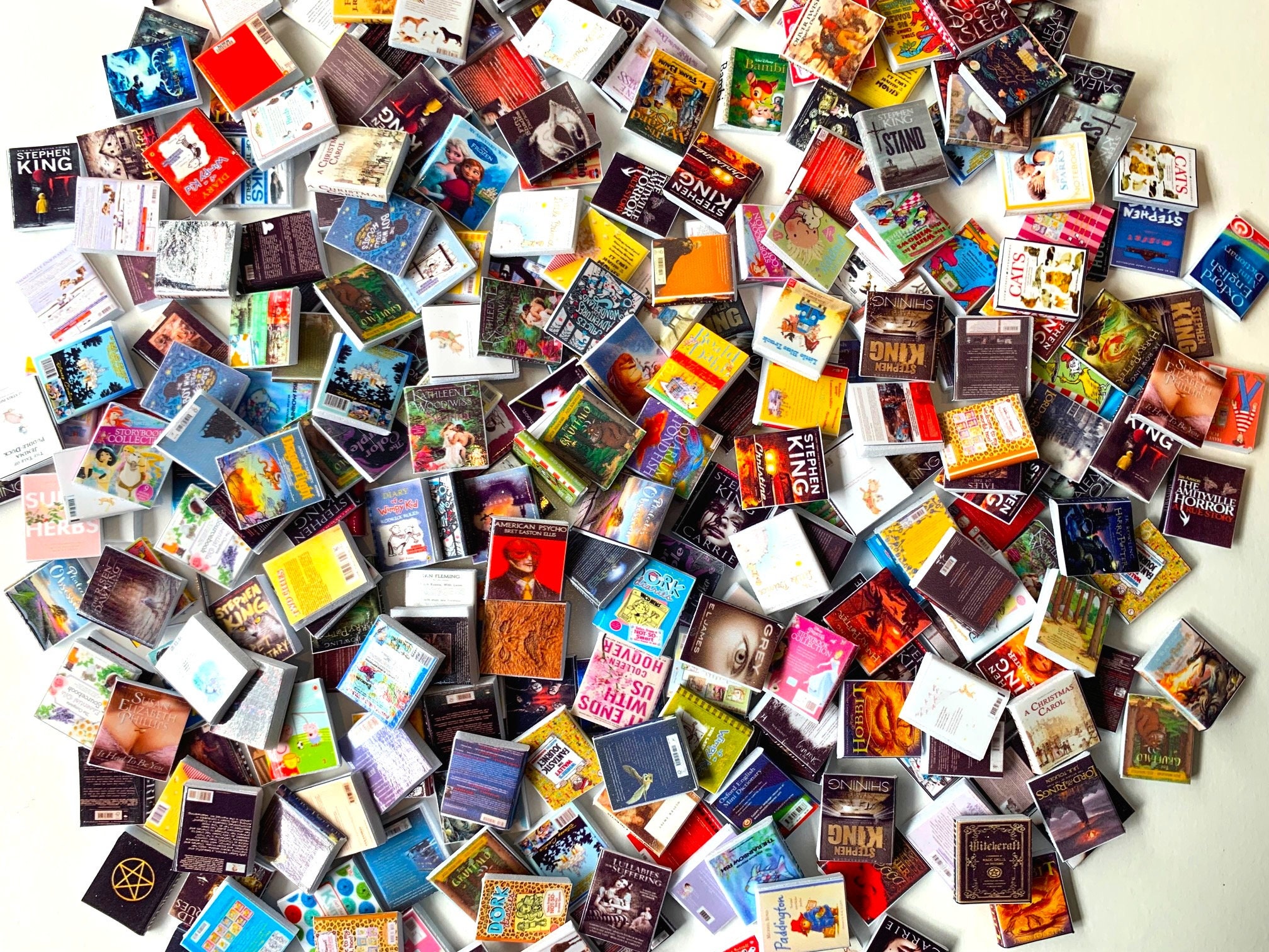 Set of 10 Dolls House Miniature Books Dolls House Furniture Etsy