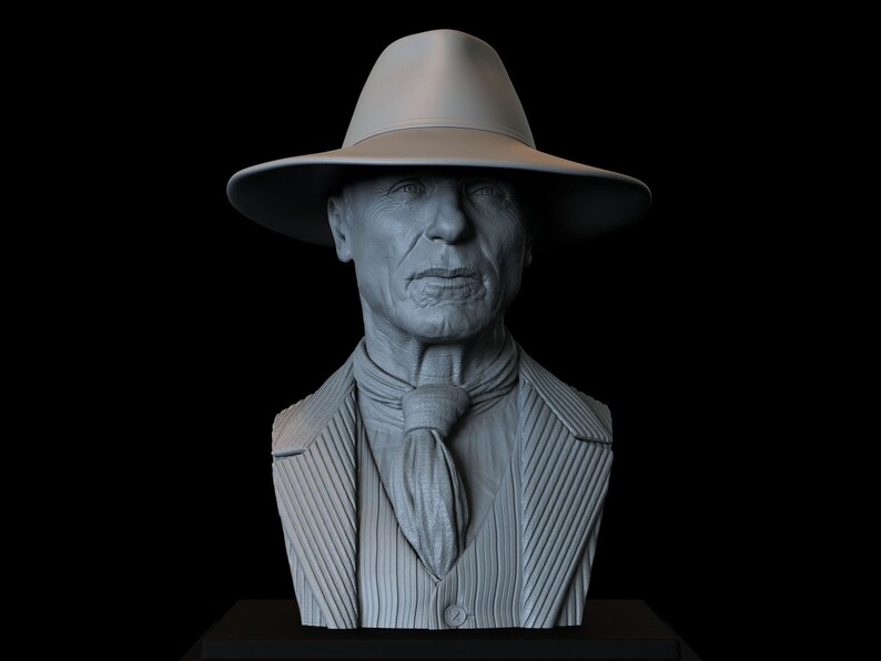 Man In Black Ed Harris From Westworld 3d Model For 3d Etsy