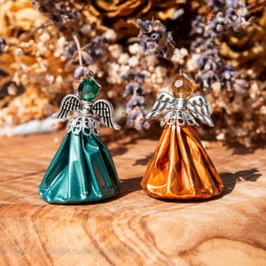 Angels made of coffee capsules, Christmas tree pendants, Christmas tree decorations