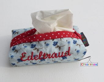 TaTüTa Taschentuchtasche Personalisiert eingestickt Taschentücher Tasche Geschenk Mitbringsel Erkältung Verpackung Stickdatei  Krank Unikat