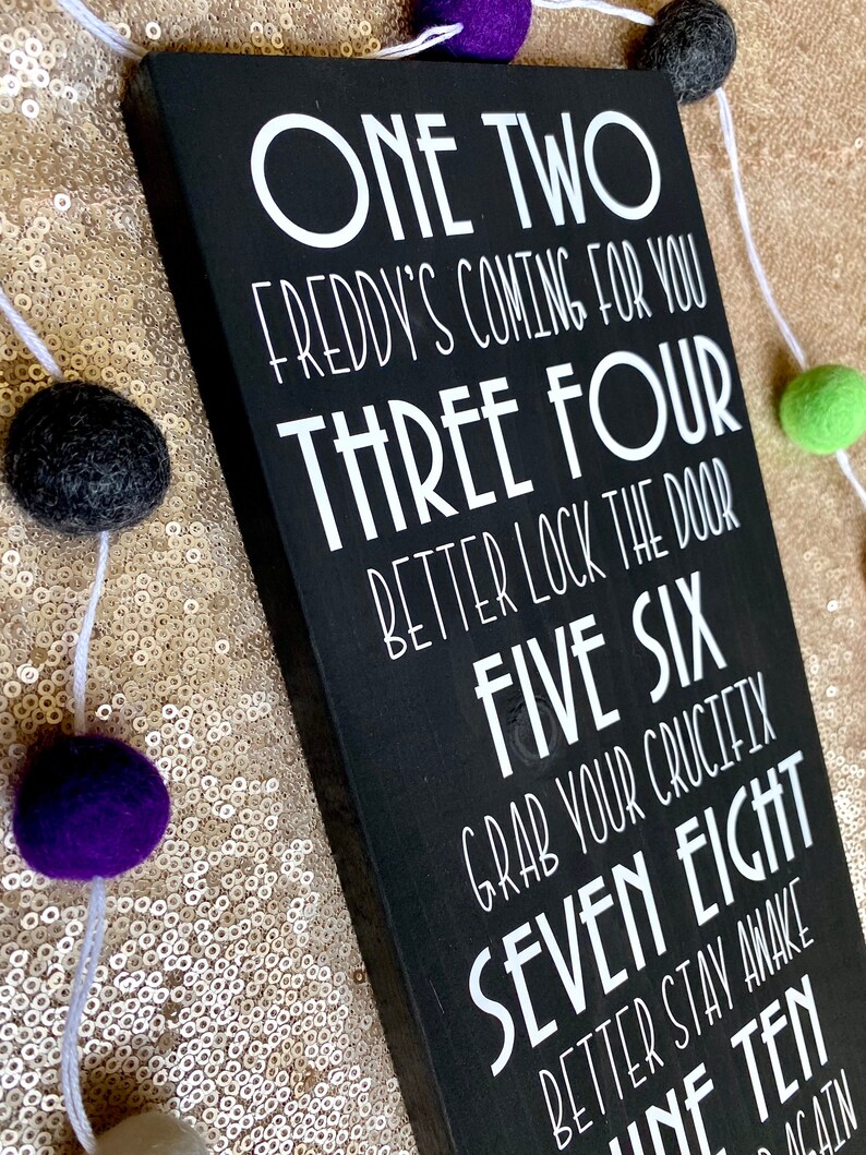 Nightmare on Elm Street Wooden Sign Freddy Krueger Quote Etsy