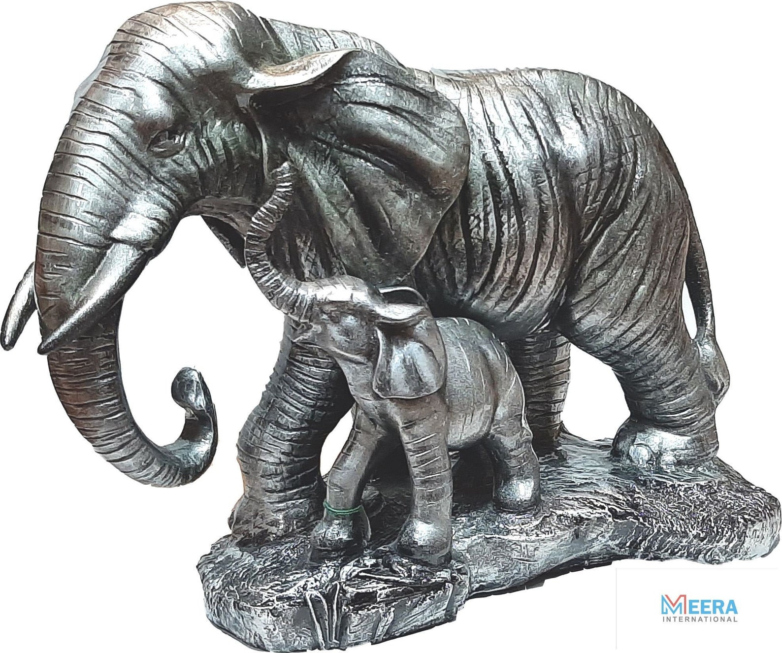 Resin Elephant With Baby / Washble/ Elephant Statue / Crafts Etsy