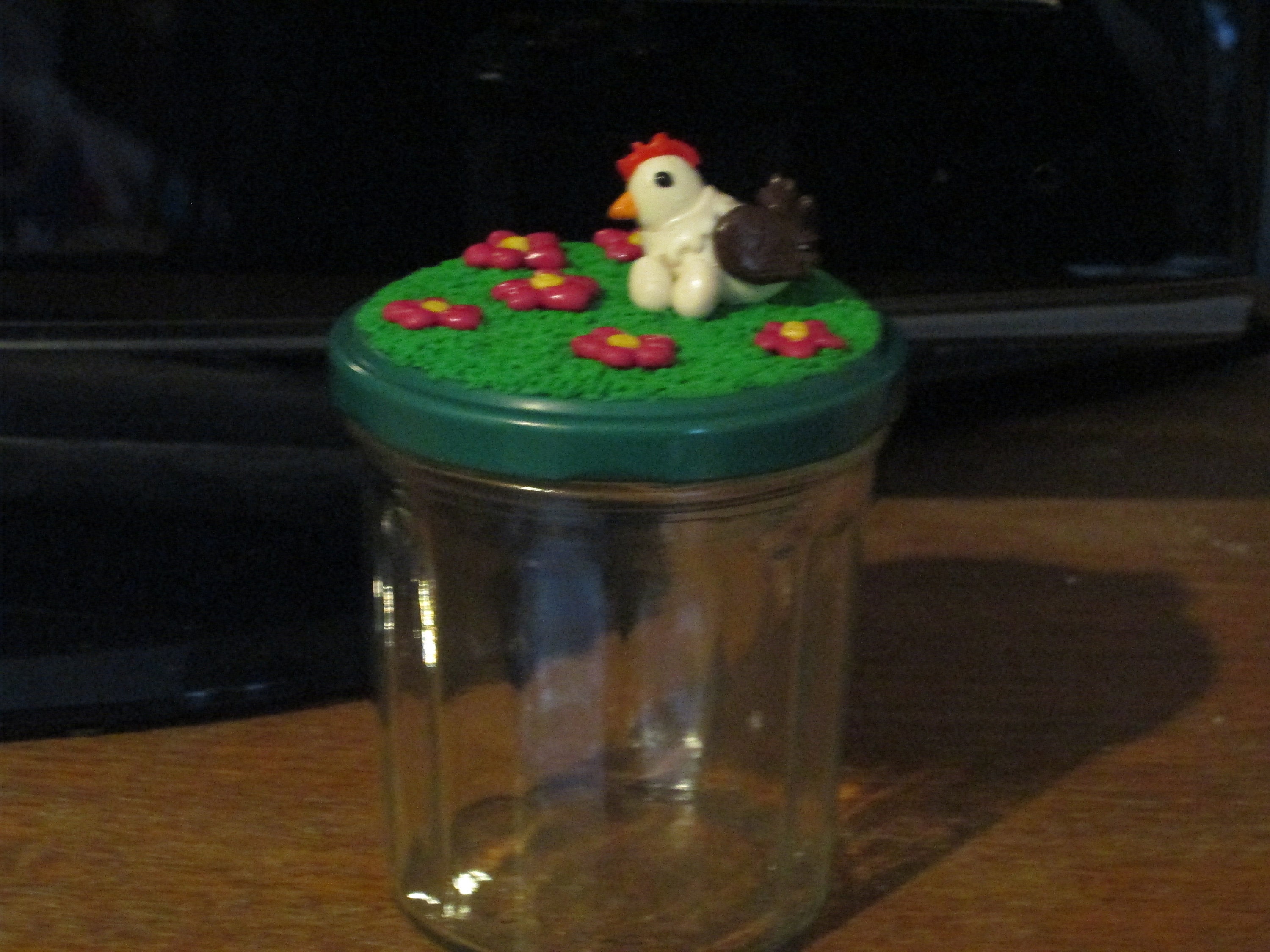 Pot de Confiture Poule en Fimo