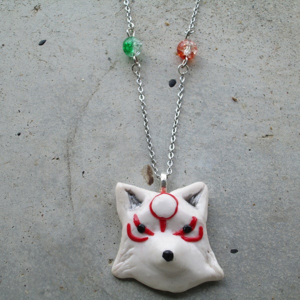 Collier Amaterasu en fimo